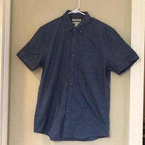 Men’s blue short sleeve Oxford
